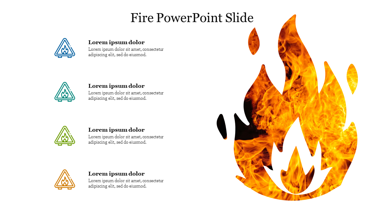 Ready To Use Amazing Fire PowerPoint Slide Presentation